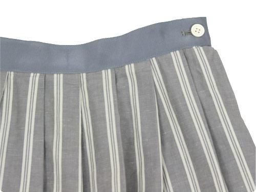 MARGARET HOWELL YARN DYED COTTON LINEN SKIRT 020GRAY