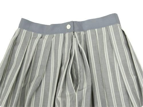 MARGARET HOWELL YARN DYED COTTON LINEN SKIRT 020GRAY