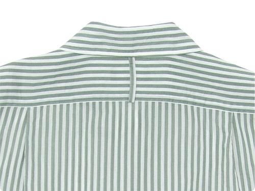 MARGARET HOWELL COTTON SILK BOLD STRIPE S/S SHIRTS 020GRAY ̥ǥ