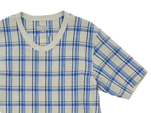 MARGARET HOWELL KITCHEN CHECK LINEN ONE-PIECE 042BEIGE x BLUE ̥ǥ
