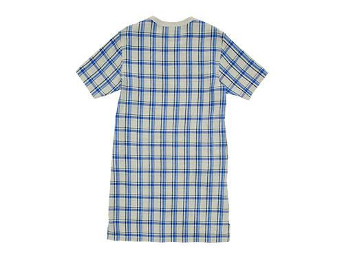 MARGARET HOWELL KITCHEN CHECK LINEN ONE-PIECE 042BEIGE x BLUE ̥ǥ