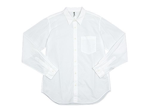 22AW MHL GARMENT DYE COTTON POPLIN 白シャツ - megasoftsistemas.com.br