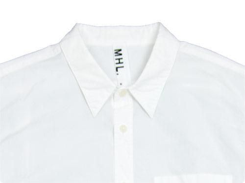 MHL. GARMENT DYE POPLIN SHIRTS 030WHITE ̥󥺡