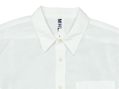 MHL. GARMENT DYE COTTON LINEN SHIRTS 030WHITE ̥󥺡