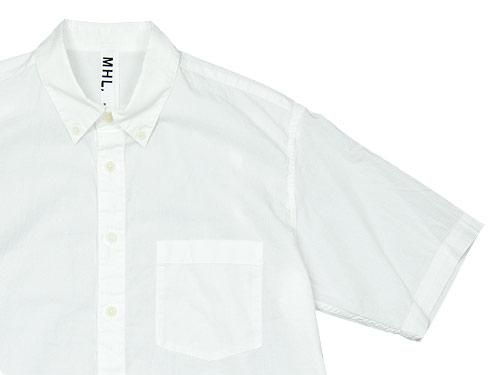 MHL. GARMENT DYE COTTON LINEN S/S SHIRTS 030WHITE ̥󥺡