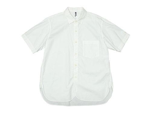 MHL. DENSE CHAMBRAY S/S SHIRTS 030WHITE 〔メンズ〕