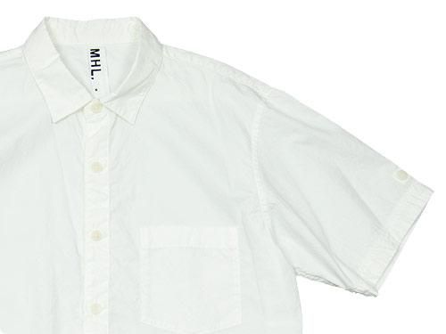 MHL. DENSE CHAMBRAY S/S SHIRTS 030WHITE ̥󥺡