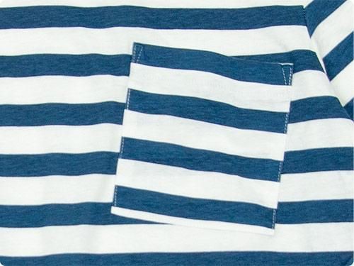MHL. PRINTED BASIC STRIPE CUTSEW 114NAVY ̥󥺡