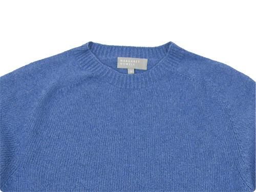 MARGARET HOWELL COTTON CASHMERE KNIT 110BLUE ̥󥺡