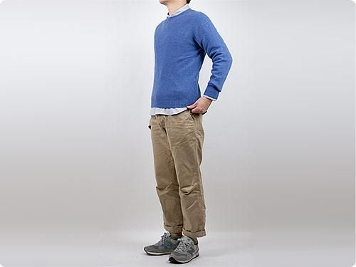 MARGARET HOWELL COTTON CASHMERE KNIT 110BLUE ̥󥺡