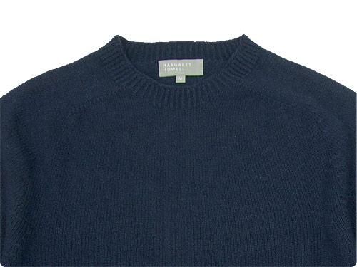 MARGARET HOWELL COTTON CASHMERE KNIT 120NAVY ̥󥺡