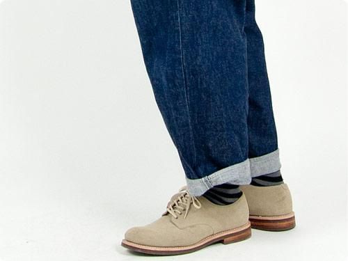 MARGARET HOWELL SUEDE DERBY SHOES 043STONE ̥󥺡