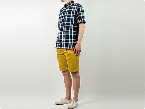 EEL HIMAWARI SHIRTS 27NAVY MADRAS