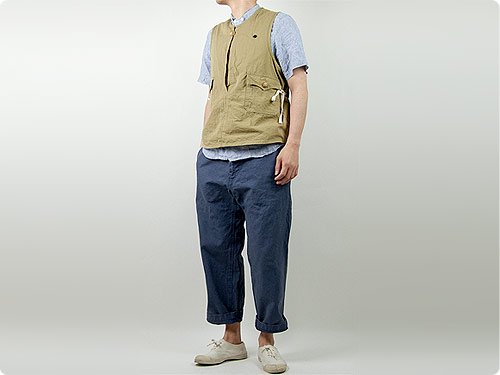 ordinary fits FRENCH CROPPED PANTS DUCK NAVY