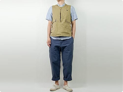 ordinary fits FRENCH CROPPED PANTS DUCK NAVY