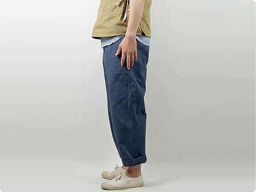 ordinary fits FRENCH CROPPED PANTS DUCK NAVY