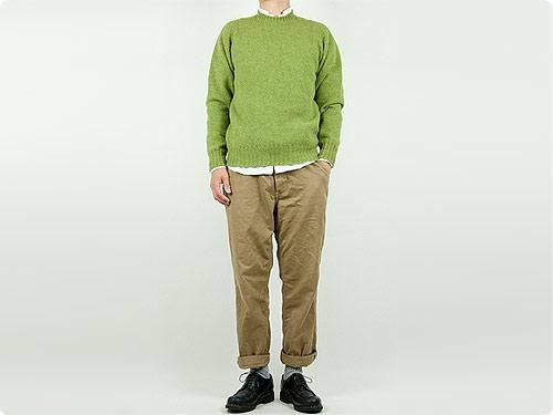 Jamieson's CREW NECK KNIT SOLID 272Fog