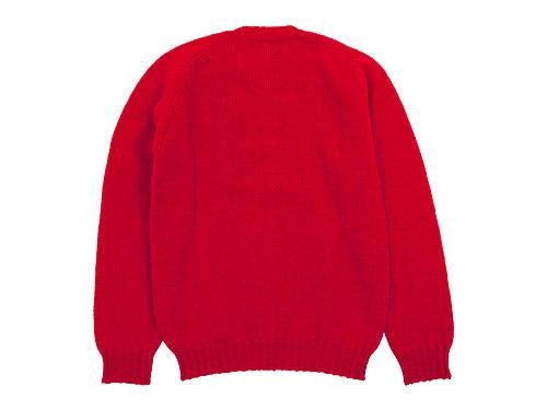 Jamieson's CREW NECK KNIT SOLID 500Scarlet