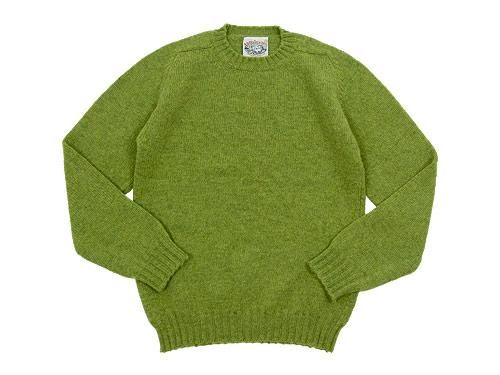 Jamieson's CREW NECK KNIT SOLID 1140Granny Smith