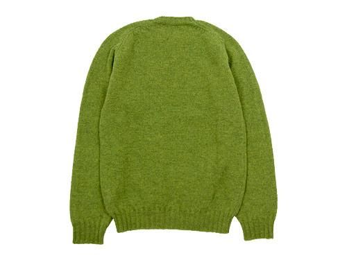 Jamieson's CREW NECK KNIT SOLID 1140Granny Smith