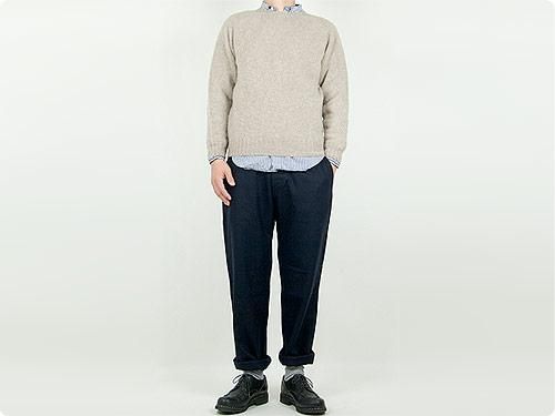 BRICK CREW NECK KNIT ѥåդ OATMILK