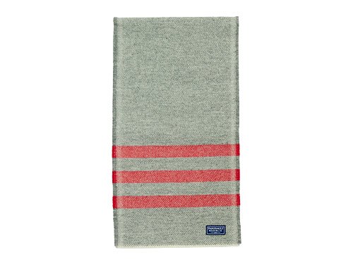 FARIBAULT WOOLEN MILL TRAPPER SCARF GRAY x RED