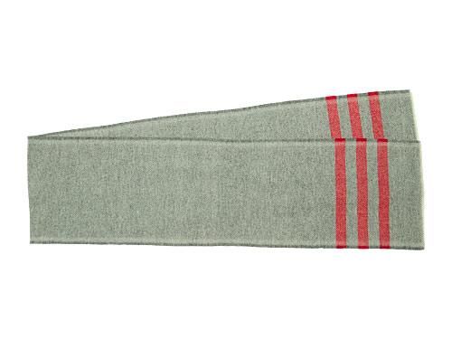FARIBAULT WOOLEN MILL TRAPPER SCARF GRAY x RED