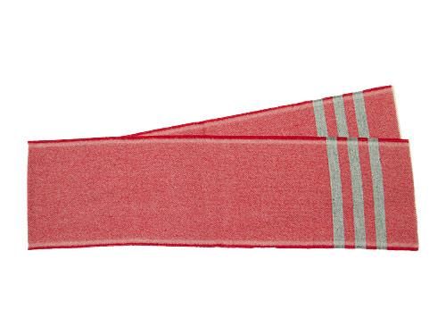 FARIBAULT WOOLEN MILL TRAPPER SCARF RED x GRAY