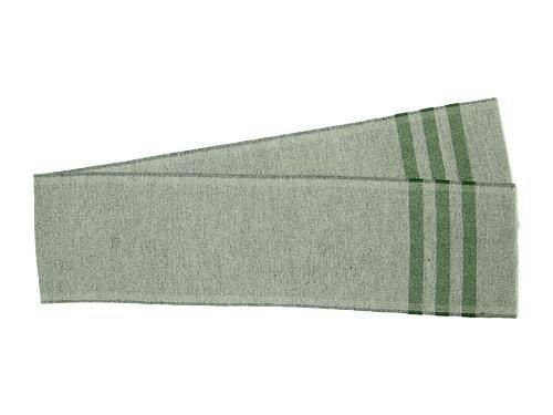 FARIBAULT WOOLEN MILL TRAPPER SCARF GRAY x GREEN