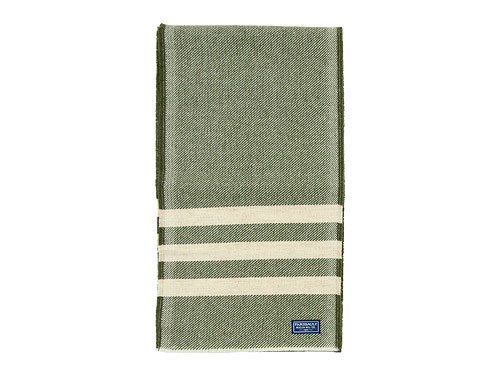 FARIBAULT WOOLEN MILL TRAPPER SCARF OLIVE x CREAM