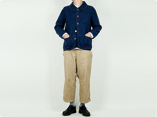 LANDLEBEN Round Collar Tyrolean jacket OLIVE