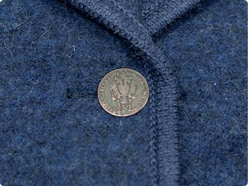 LANDLEBEN Tailored Collar Tyrolean jacket BLUE