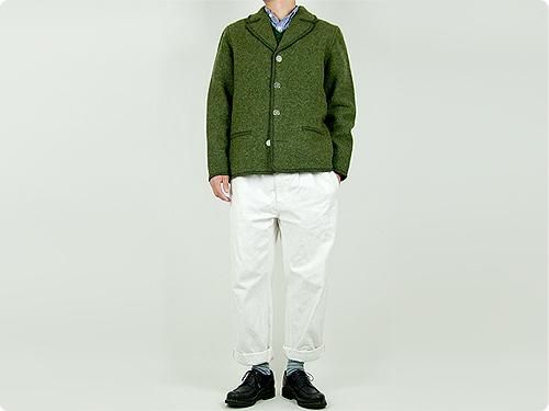 LANDLEBEN Tailored Collar Tyrolean jacket BLUE