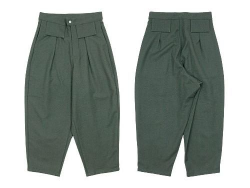 TUKI tapered pants 23sage green