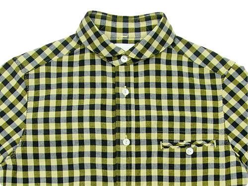 maillot sunset big gingham round work shirts BIG BLACK x YELLOW