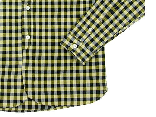 maillot sunset big gingham round work shirts BIG BLACK x YELLOW