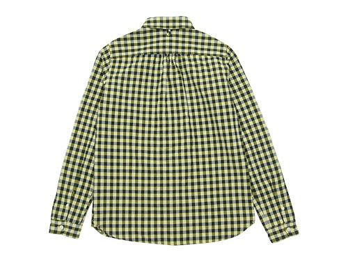 maillot sunset big gingham round work shirts BIG BLACK x YELLOW