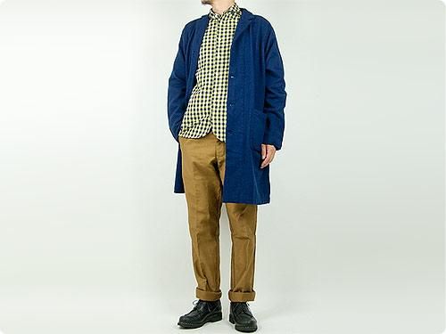 maillot sunset big gingham round work shirts BIG BLACK x YELLOW