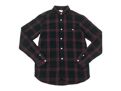 maillot W gauze check shirts BROWN x RED