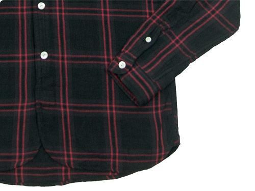 maillot W gauze check shirts BROWN x RED