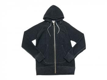 maillot wool sweat zip parka NAVY