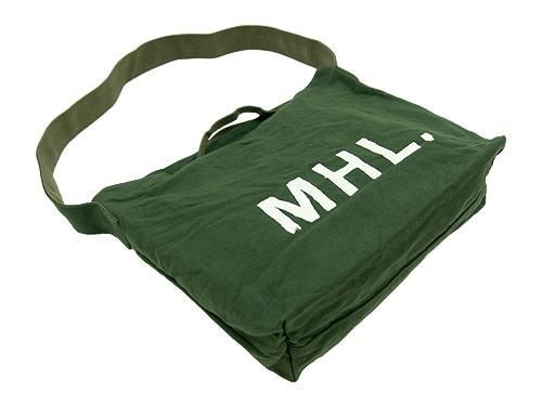 MHL. HEAVY CANVAS SHOULDER BAG  143MOSS GREEN 595271450