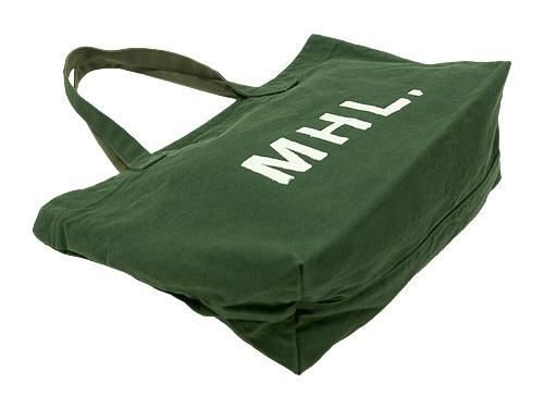 MHL. HEAVY CANVAS TOTE BAG 143MOSS GREEN 596271450