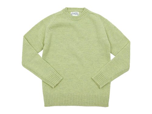 Charpentier de Vaisseau Shetland Crew Sweater LIGHT GREEN MIX