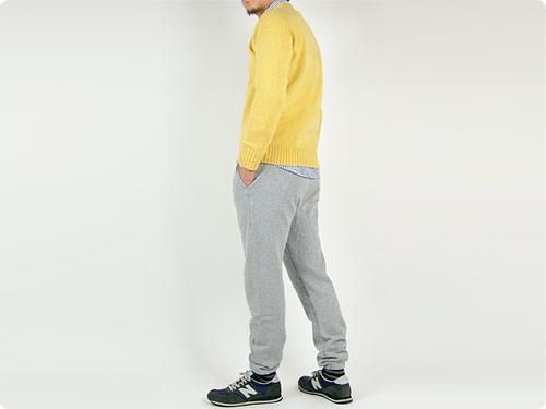 Charpentier de Vaisseau Shetland Crew Sweater LIGHT GREEN MIX