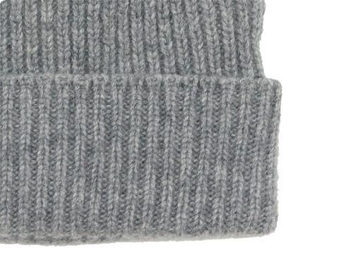 William Brunton Hand Knits Rib Hat LIGHT GRAY