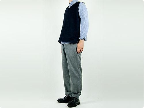 ordinary fits FRENCH WORK PANTS WOOL GRAY