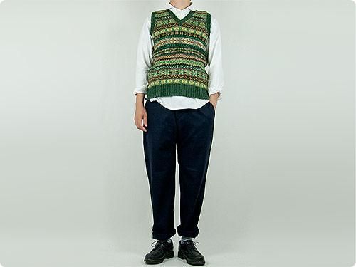 ordinary fits FRENCH WORK PANTS WOOL NAVY