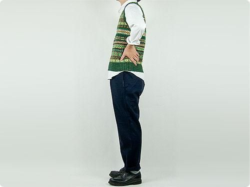 ordinary fits FRENCH WORK PANTS WOOL NAVY