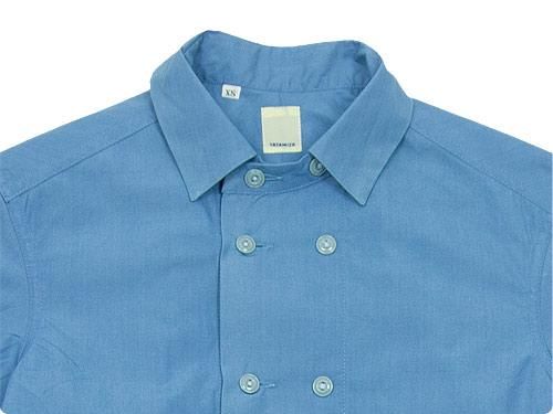 TATAMIZE DOUBLE BRESTED SHIRTS INDIGO SAX